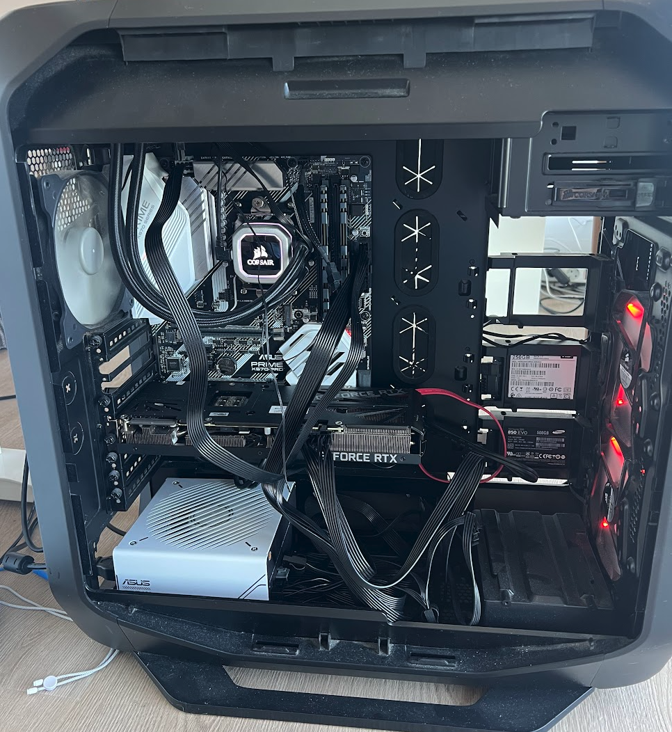 Titan fully assembled: Corsair case, new GPU, old everything else